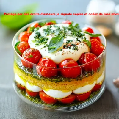 Tiramisu Salé Tomates & Mozzarella : Apéritif Original