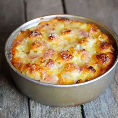 Clafoutis de chou-fleur au jambon : léger et savoureux