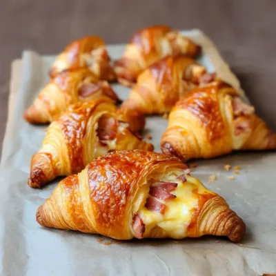 Croissants Dinde-Raclette : Fondants et Croustillants
