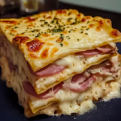 Lasagnes au jambon et fromage : réconfort assuré