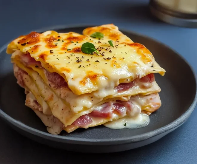 Lasagnes au jambon et fromage fondant