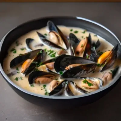 Moules à la crème d’ail : Recette gourmande