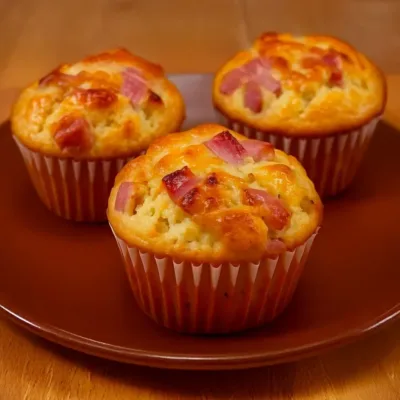 Muffins Moelleux au Jambon et Kiri