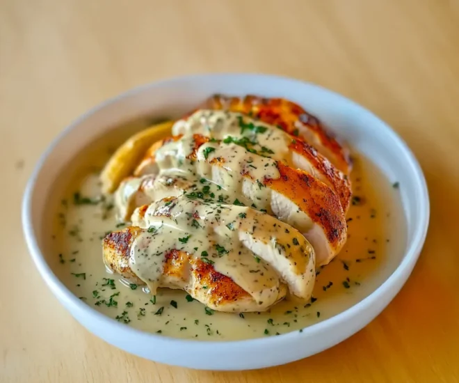 Poulet Sauce Boursin à l’Ail et Fines Herbes 😍