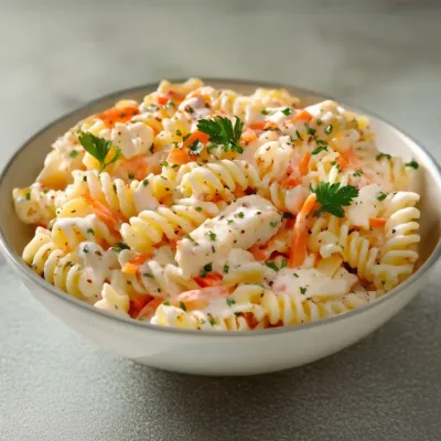 Salade de Pâtes au Surimi et Maïs