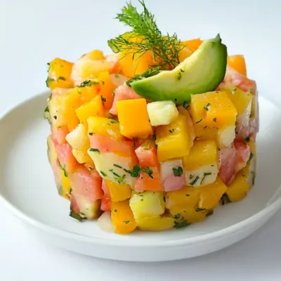 Tartare de Crevettes, Avocat et Mangue
