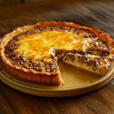 Tarte à la Viande Hachée et au Fromage Savoureuse