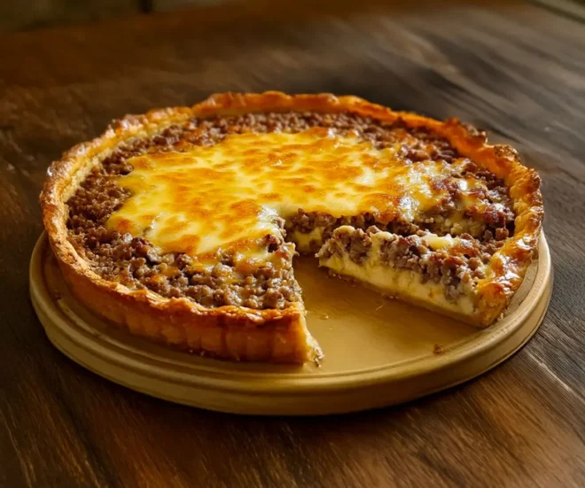 Tarte à la Viande Hachée et au Fromage 🧀🥩