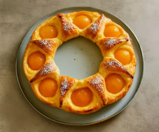 🌟 Tarte Oranaise aux Abricots et Crème Vanillée