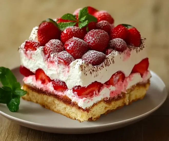 Tiramisu à la Fraise aux Biscuits Roses de Reims : Un Dessert Élégant et Fruité
