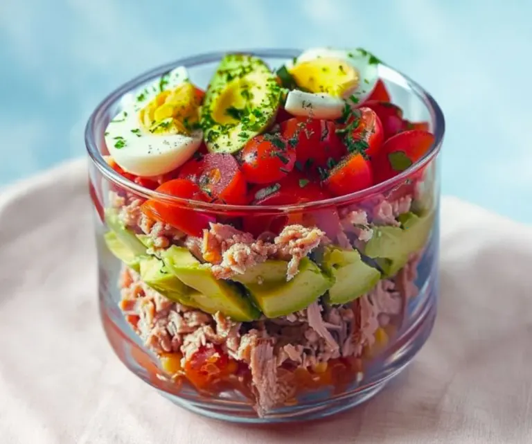 Verrines Avocat, Thon, Tomates et Œuf : Fraîcheur Express en Couche