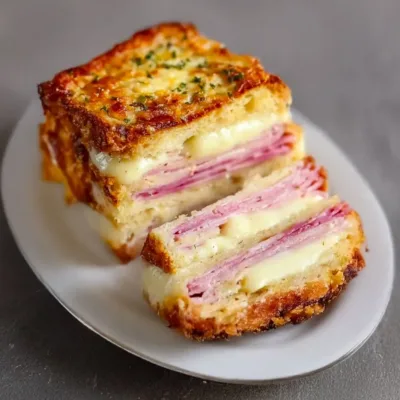 Croque-cake fondant au jambon : régal XXL