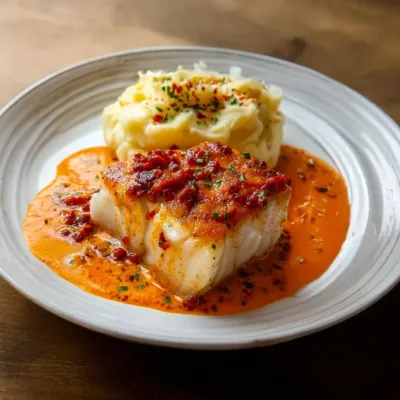 Dos de Cabillaud à la Crème de Chorizo