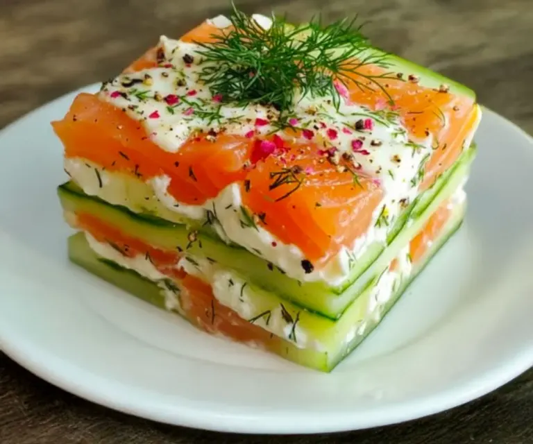 Lasagnes Froides de Concombre, Saumon et Aneth : La Fraîcheur Sans Cuisson