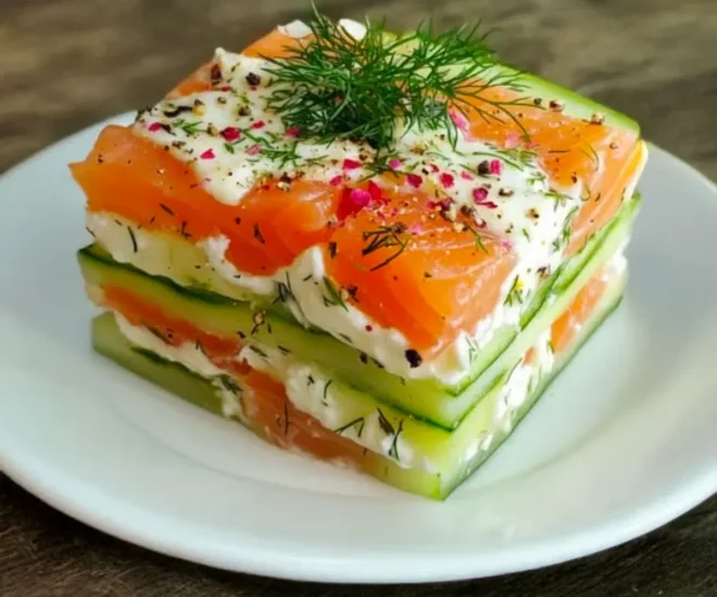 Lasagnes Froides de Concombre, Saumon et Aneth : La Fraîcheur Sans Cuisson
