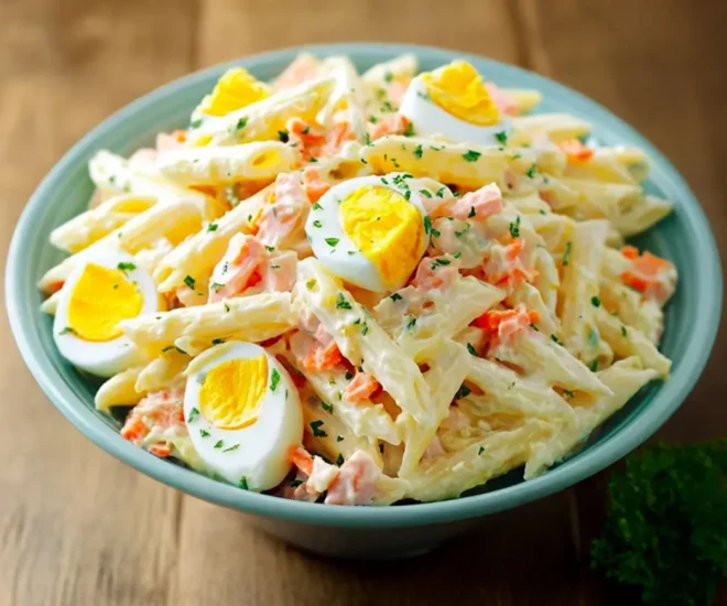 🥗 Salade de Pâtes au Surimi et Œufs Durs