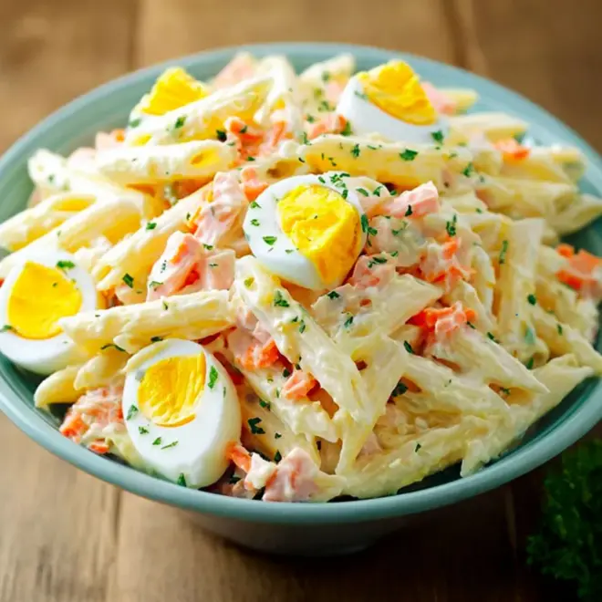 đ„ Salade de PĂątes au Surimi et Ćufs Durs