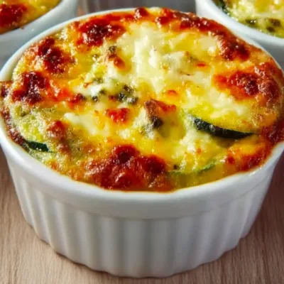 Petits gratins moelleux de courgettes au fromage
