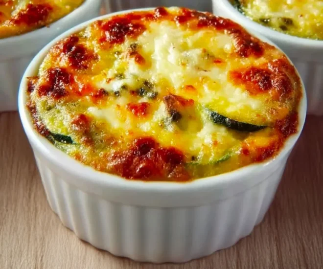 Petits gratins moelleux de courgettes au fromage