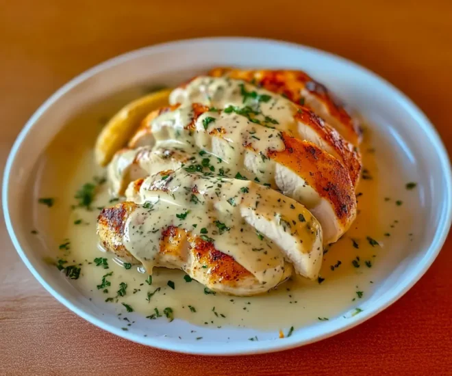 Poulet Crémeux au Boursin : Une Explosion de Saveurs Herbacées