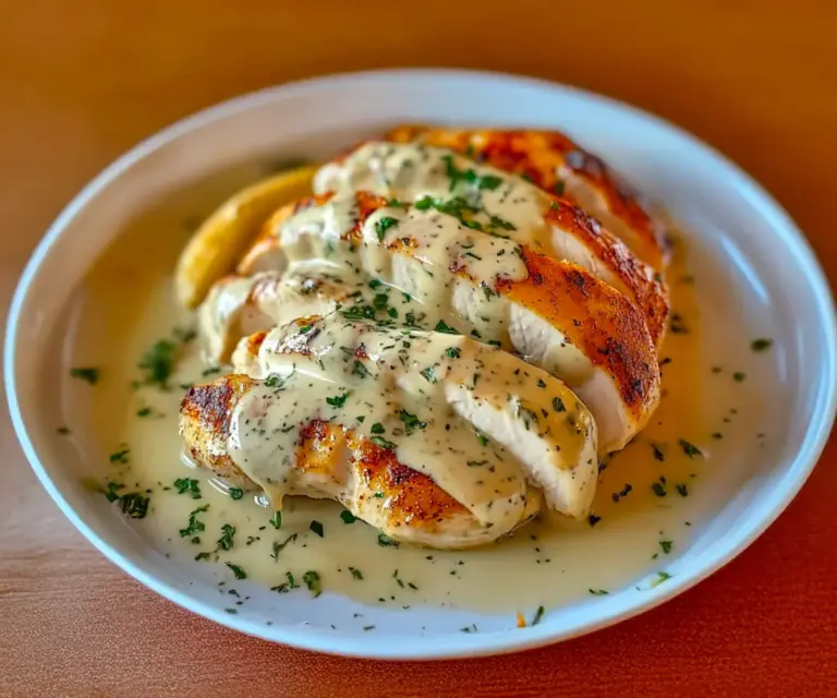 Poulet Crémeux au Boursin : Une Explosion de Saveurs Herbacées