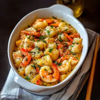 Ragoût de Cabillaud et Crevettes Méditerranéen