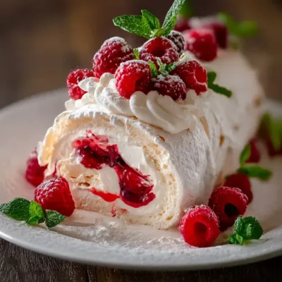 Roulé Pavlova aux Fruits Rouges : Fraîcheur d'Été