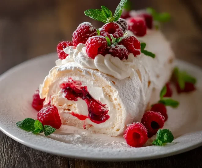Roulé Pavlova aux Fruits Rouges : Fraîcheur d'Été