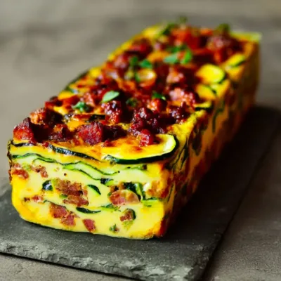 Terrine de courgettes au chorizo : recette estivale