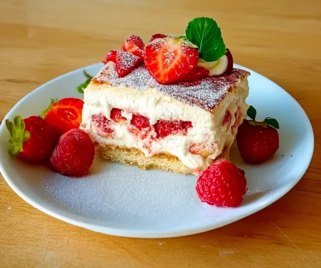 🍓 Tiramisu aux Fraises Mascarpone Facile