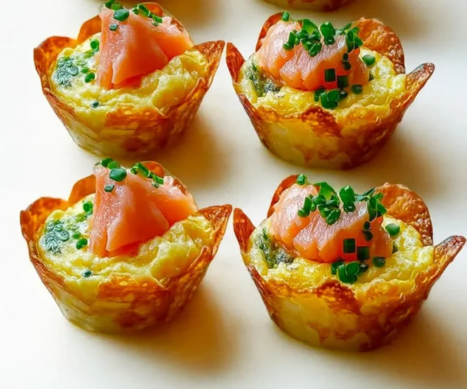 Bouchées de Quiche Sans Pâte au Saumon Fumé 🧁🐟