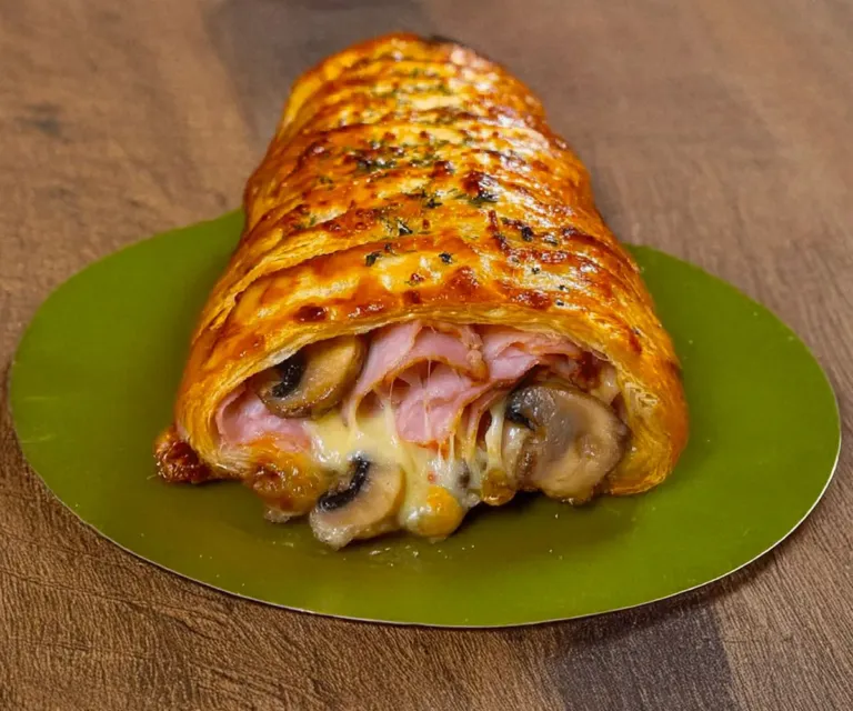Feuilleté Gourmand aux Champignons et Jambon : Croustillant à l’Extérieur, Fondant à l’Intérieur