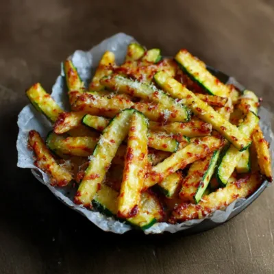 Frites de Courgettes au Parmesan Cuites au Four