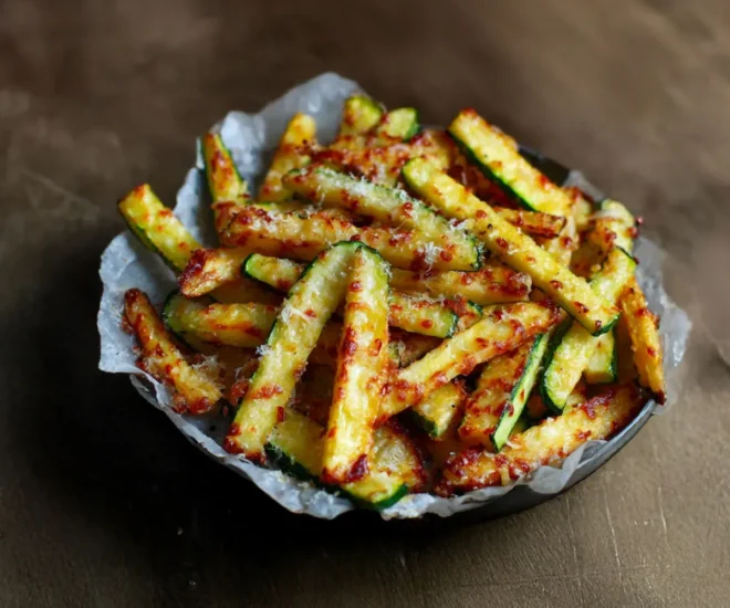 Frites de Courgettes au Parmesan Cuites au Four