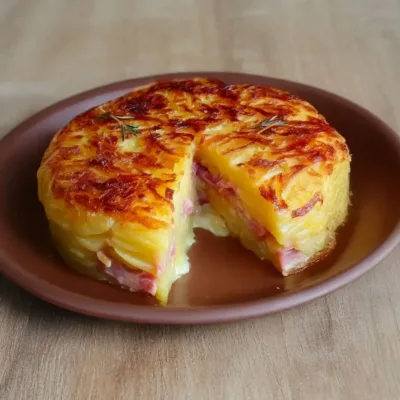 Gâteau de Pommes de Terre au Jambon et Fromage