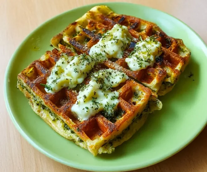 Gaufres Salées à la Courgette, Ail, Persil et Mozzarella : L’Idée Parfaite pour un Brunch ou un Dîner Léger