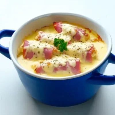 Gratin de Chou-Fleur au Jambon et Béchamel Maison