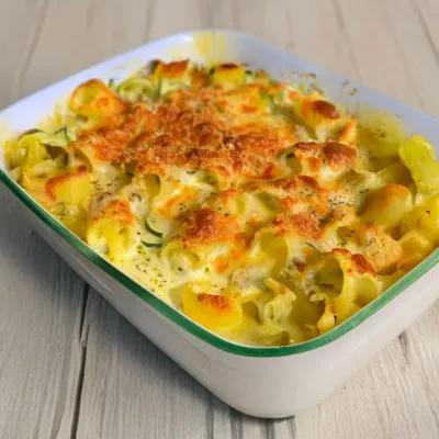 Gratin Pâtes Courgettes & Chèvre Ultra Crémeux
