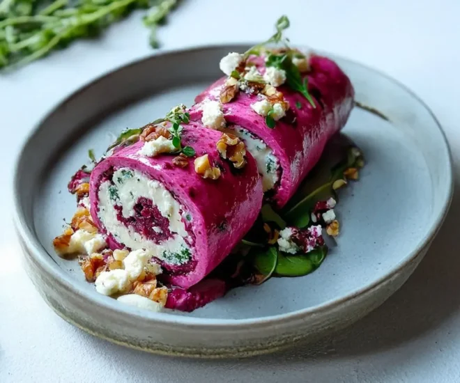 🌱 Roulé à la Betterave, Fromage de Chèvre et Noix
