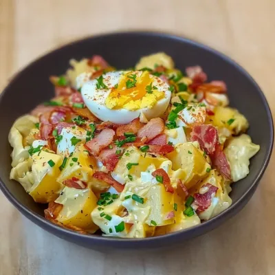 Salade de Pommes de Terre, Lardons et Œufs