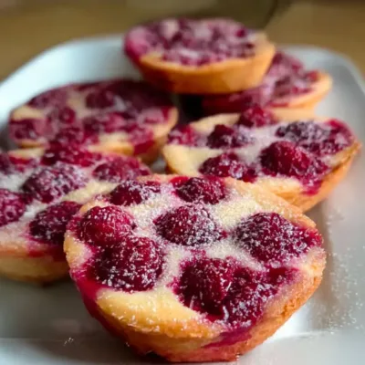 Tartelettes sans Pâte aux Framboises Légères
