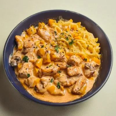 Poulet Stroganoff Crémeux aux Champignons