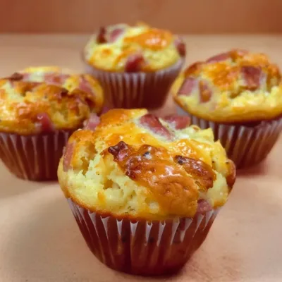 Muffins au Jambon et Kiri : Recette Moelleuse