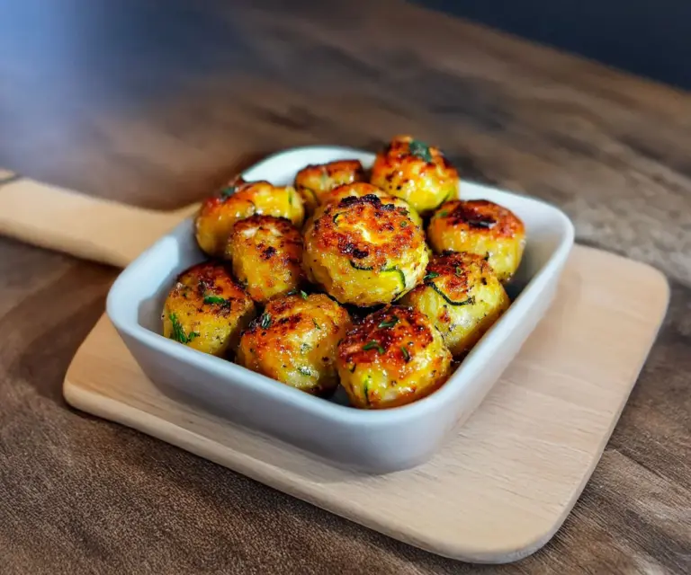 🌿 Boulettes de Courgettes au Four : Légères, Croustillantes et Pleines de Saveurs !