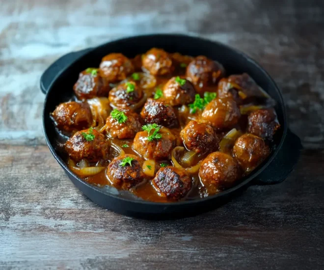 Boulettes de Viande à la Sauce aux Oignons : Le Plat de Famille Parfait !