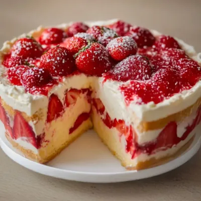 Charlotte aux Fraises et Crème Mascarpone Facile