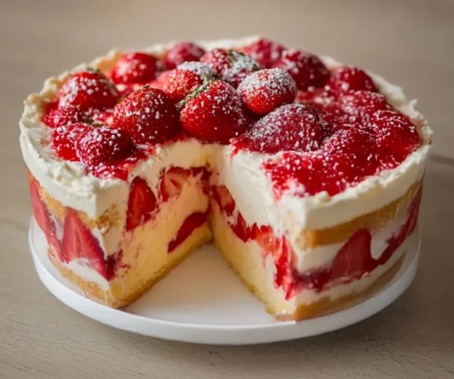 Charlotte aux Fraises et à la Crème Mascarpone 🍓