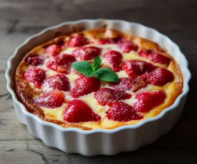 Clafoutis Express aux Fraises : Un Dessert Français Facile et Rapide 🍓🇫🇷