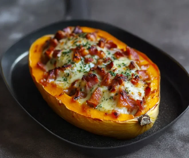 Courge Butternut Farcie aux Lardons et Chèvre : Le confort à la cuillère!