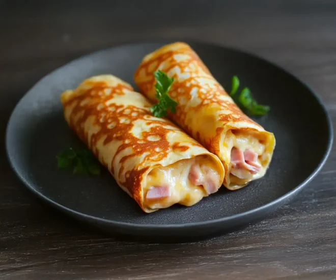 Crêpes Jambon-Fromage Ultra Fondantes : Un Délice à Déguster à Toute Heure
